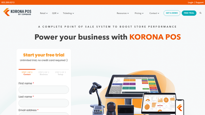 The koronapos.com homepage, the app these three jobs run in.