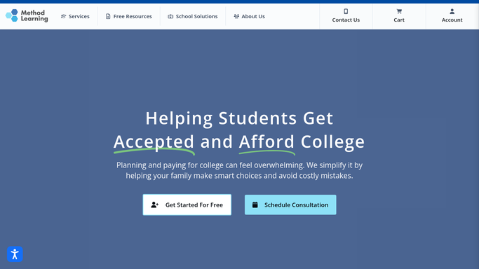 The methodlearning.com homepage, the app these three jobs run in.