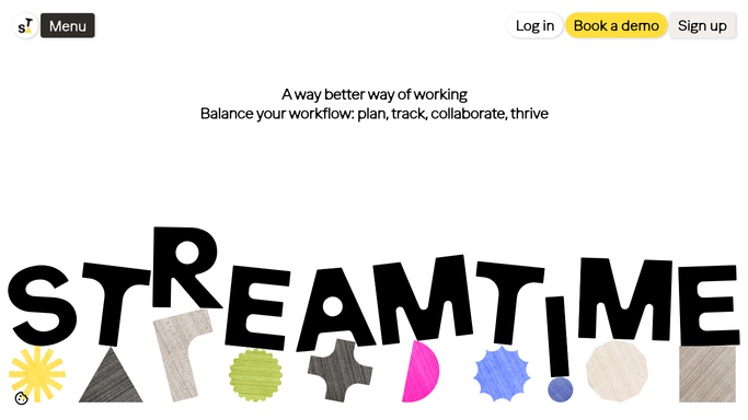 The streamtime.net homepage, the app these three jobs run in.